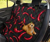 Chili Peppers Pattern Black Background Dog Car Seat Covers