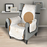 Gold Texture mushroom pattern Chair Cover Protector