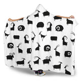 Goat Ram Pattern Hooded Blanket