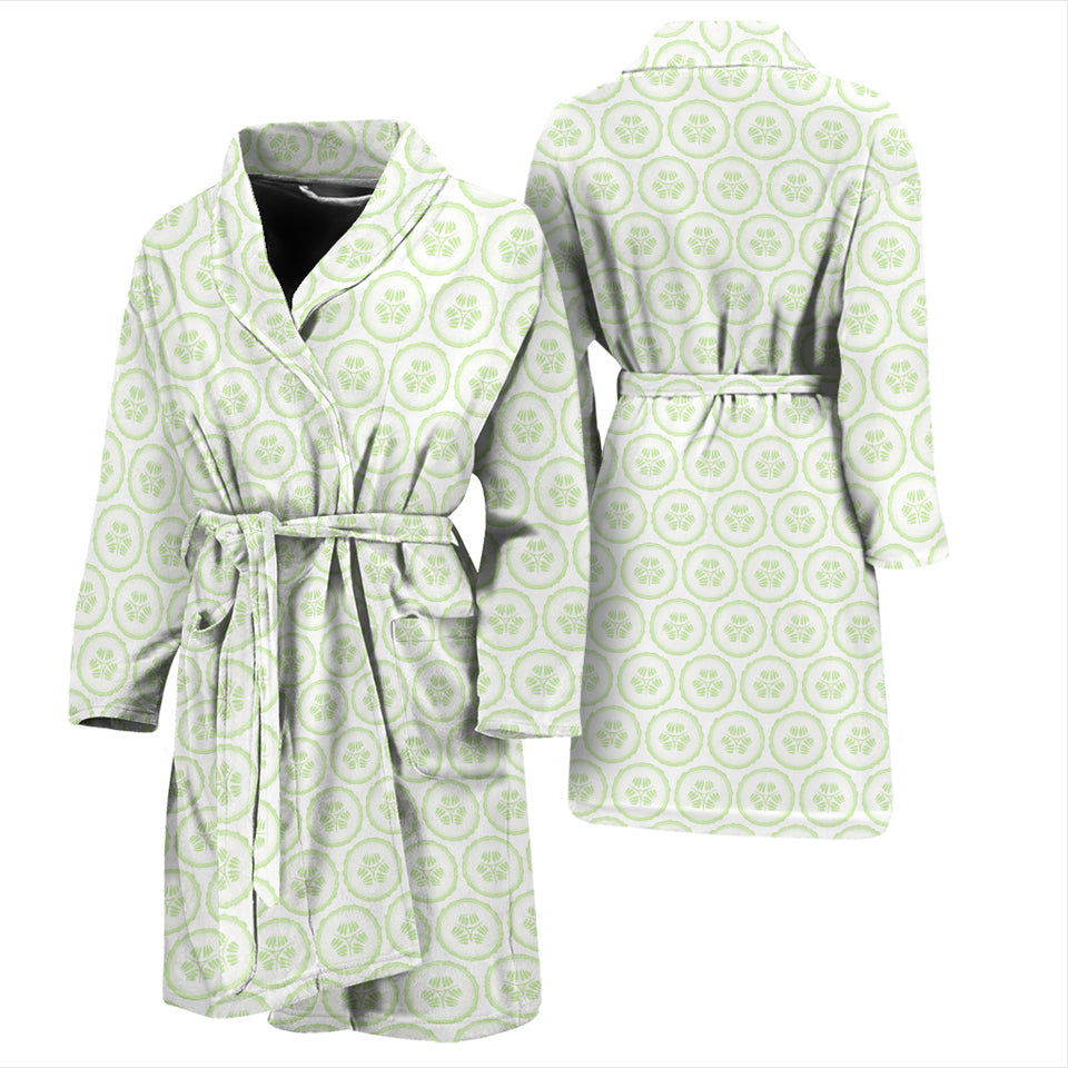 Cucumber Pattern Background Men'S Bathrobe
