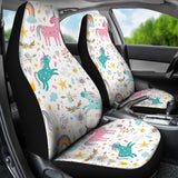 Colorful Unicorn Pattern  Universal Fit Car Seat Covers