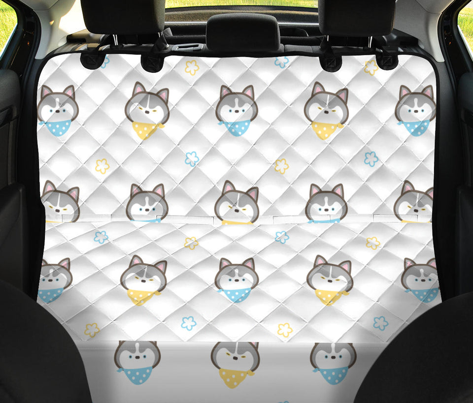 Cute Siberian Husky Pattern Dog Car Seat Covers
