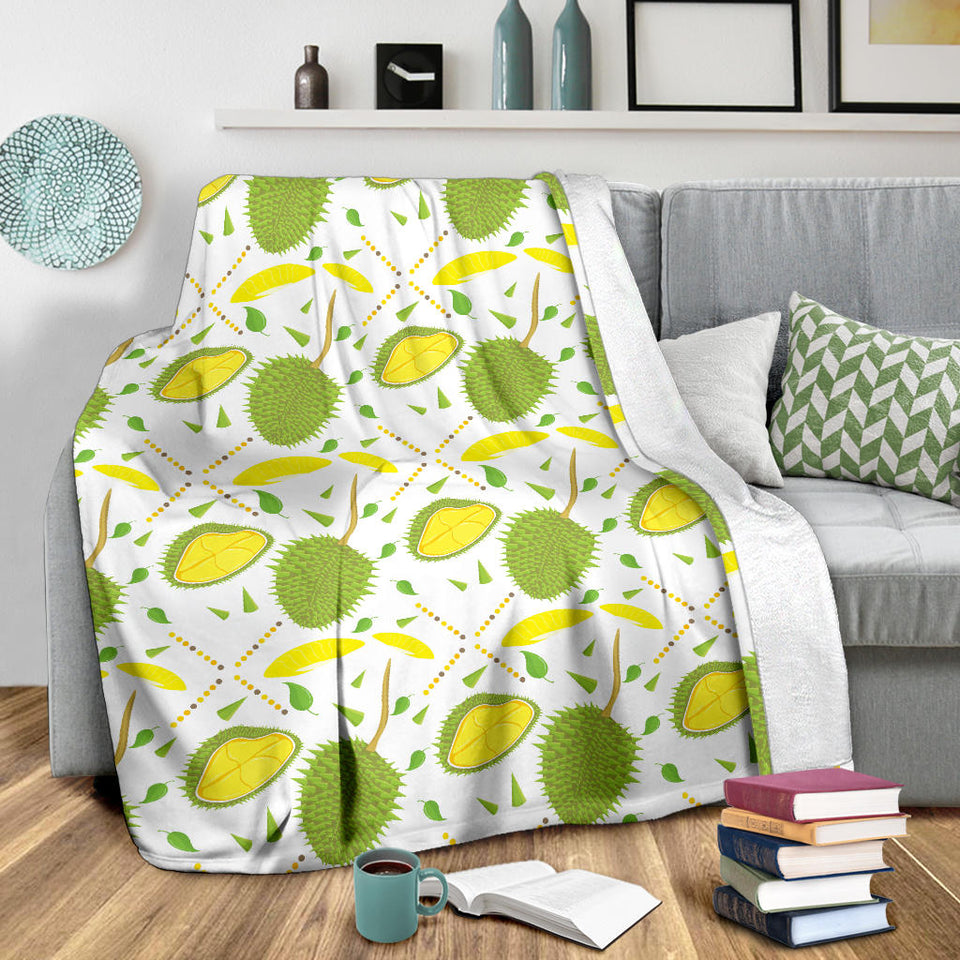 Durian Pattern Background Premium Blanket
