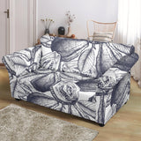 Guava Tropical Hand Drawn Pattern Loveseat Couch Slipcover