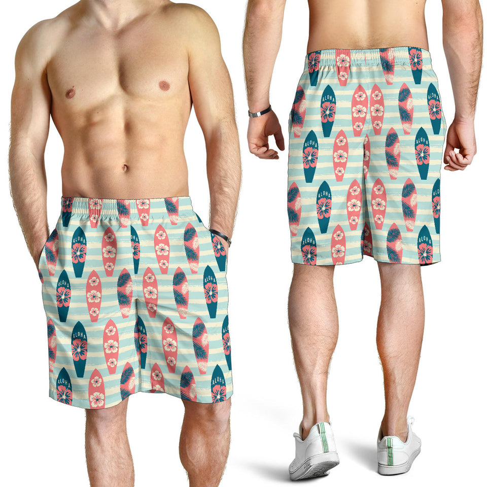 Surfboard Pattern Print Design 02 Men Shorts