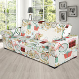 Bicycle Pattern Print Design 05 Sofa Slipcover