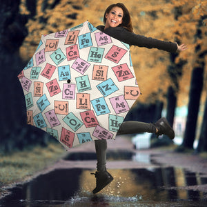 Chemistry Periodic Table Pattern Print Design 02 Umbrella