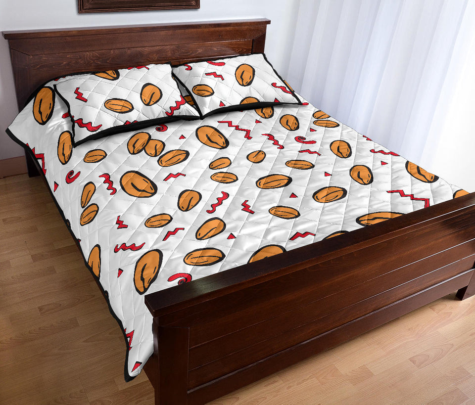 peanuts pattern background Quilt Bed Set