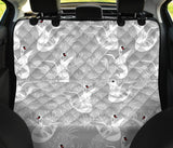 White Swan Gray Background Dog Car Seat Covers