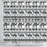 Camel Polynesian Tribal Pattern Shower Curtain Fulfilled In US