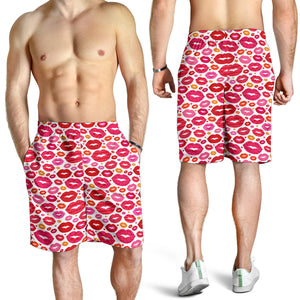 Lips Pattern Print Design 01 Men Shorts