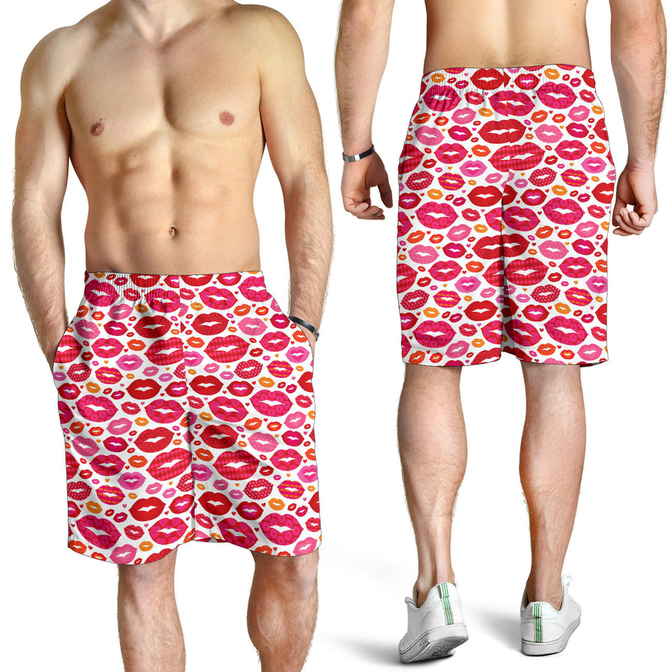 Lips Pattern Print Design 01 Men Shorts