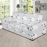 Bull Terrier Pattern Print Design 01 Sofa Slipcover
