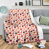 Colorful Maple Leaf Pattern Premium Blanket