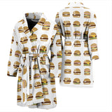 Hamburger Pattern Print Design 02 Men's Bathrobe