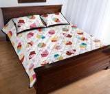 Cake cupcake design pattern Quilt Bed Set
