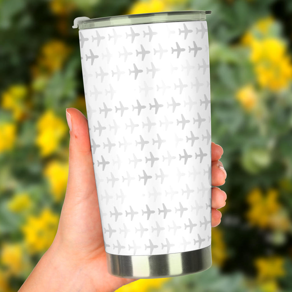 Airplane Print Pattern Tumbler