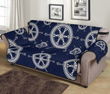 nautical steering wheel design pattern Sofa Cover Protector