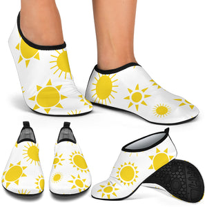 Sun Pattern Aqua Shoes