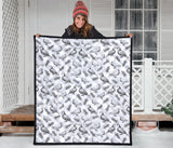 Pigeon Pattern Print Design 05 Premium Quilt