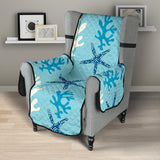 Blue starfish coral reef pattern Chair Cover Protector