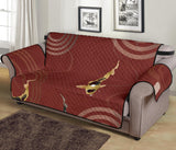 Koi Fish Carp Fish red background Sofa Cover Protector