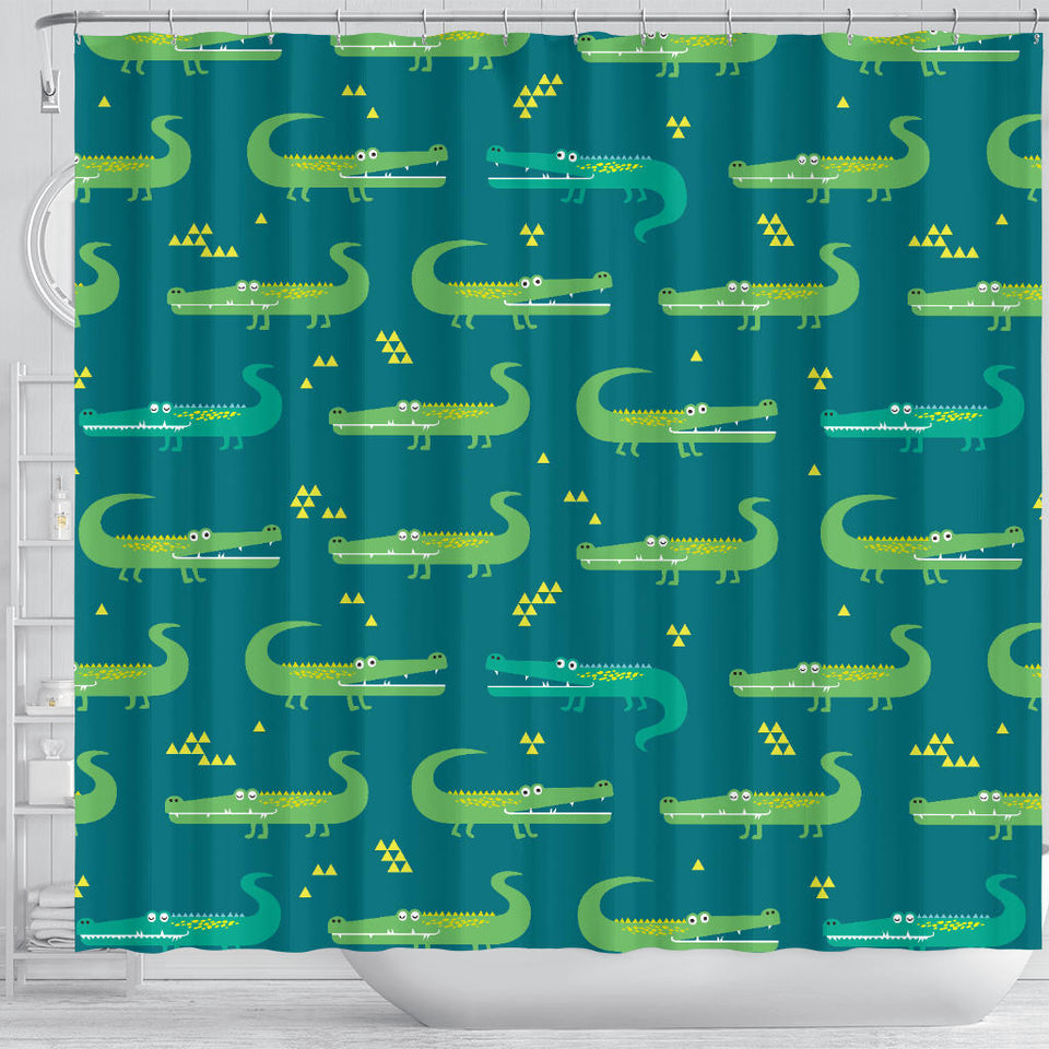 Crocodile Pattern Shower Curtain Fulfilled In US