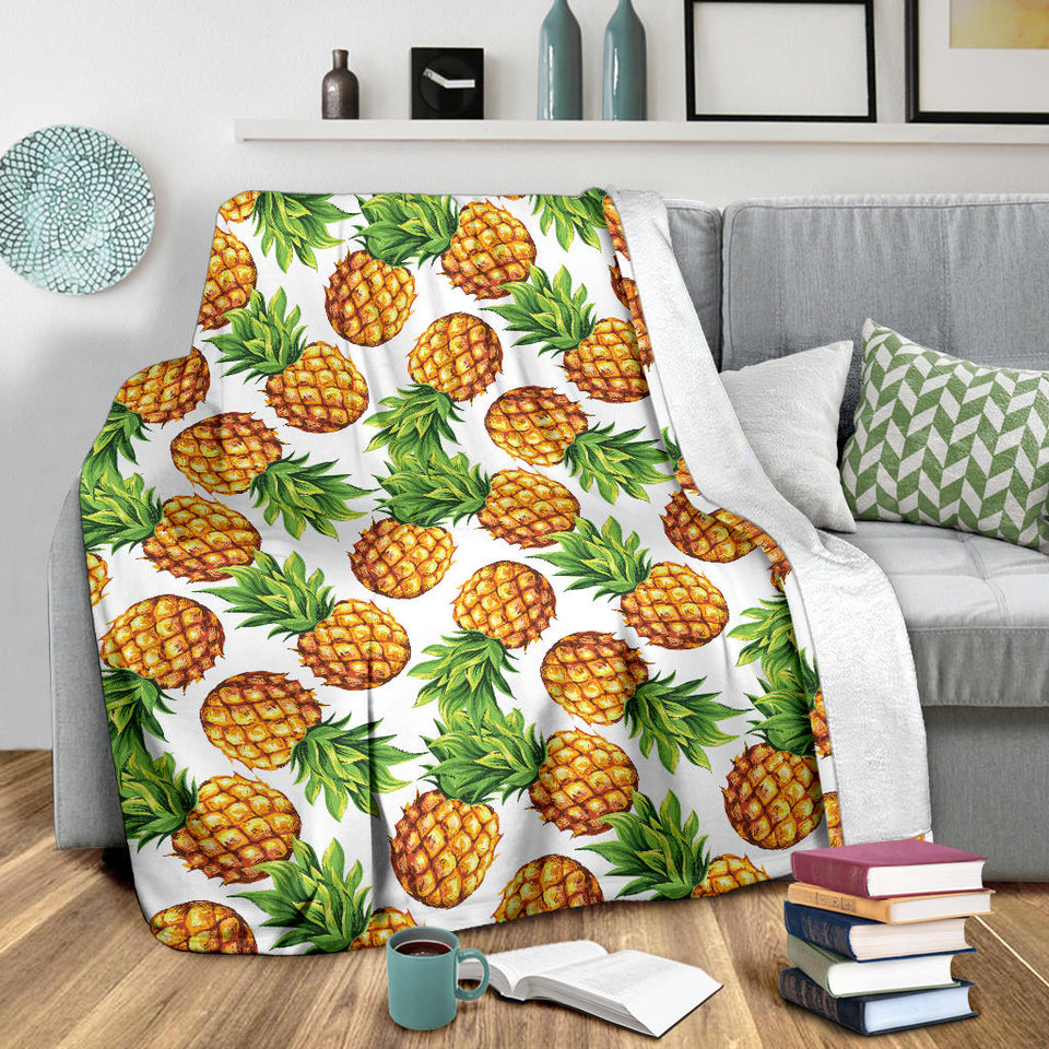 Pineapples Design Pattern Premium Blanket