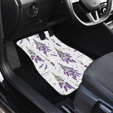Lavender Flower Design Pattern Front Car Mats