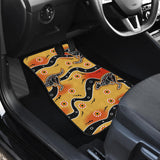 Kangaroo Australian Aboriginal Art Pattern Front And Back Car Mats
