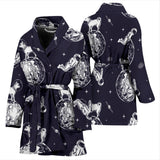 Chihuahua Space Helmet Astronaut Pattern Women'S Bathrobe