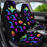 Colorful Halloween Background Universal Fit Car Seat Covers