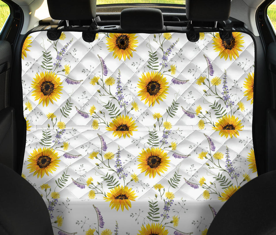 Beautiful Sunflowers Pattern Dog Car Seat Covers