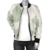 Ginkgo Leaves Pattern Women'S Bomber Jacket