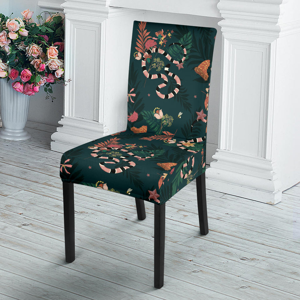 Snake Forest Pattern Dining Chair Slipcover
