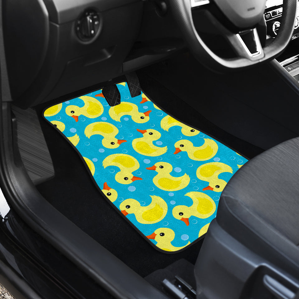 Duck Toy Pattern Print Design 04 Front and Back Car Mats