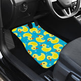 Duck Toy Pattern Print Design 04 Front and Back Car Mats