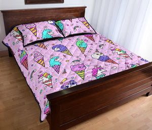 Cute ice cream cone animal pattern Quilt Bed Set