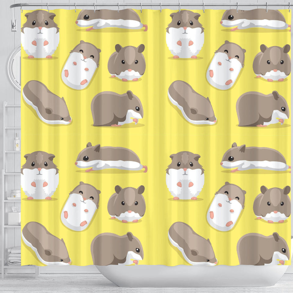Cute Hamster Pattern Shower Curtain Fulfilled In US
