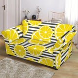 Slice Of Lemon Design Pattern Loveseat Couch Slipcover