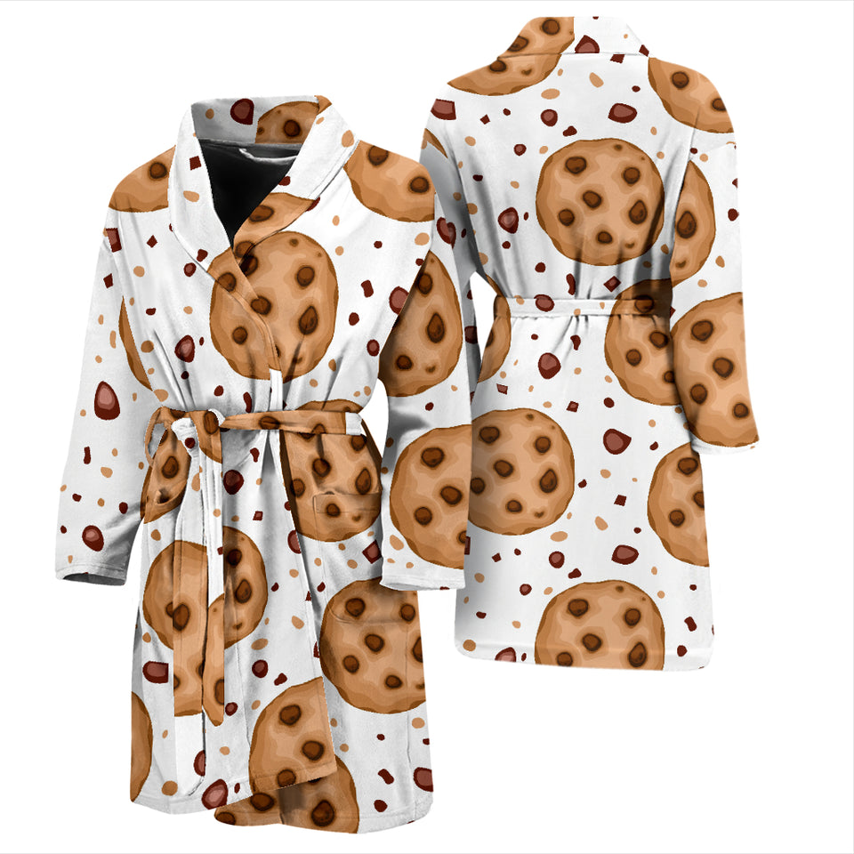 Chocolate Chip Cookie Pattern Men'S Bathrobe