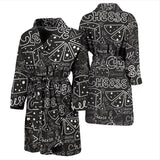 Handwritten Cheese Pattern Men'S Bathrobe