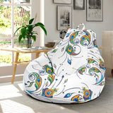 Peacock Feather Pattern Bean Bag Cover