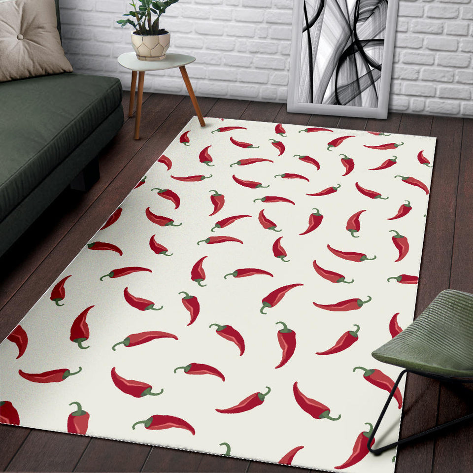 Chili Peppers Pattern Area Rug