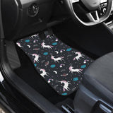 Unicorn Rainbows Moon Clound Star Pattern Front Car Mats