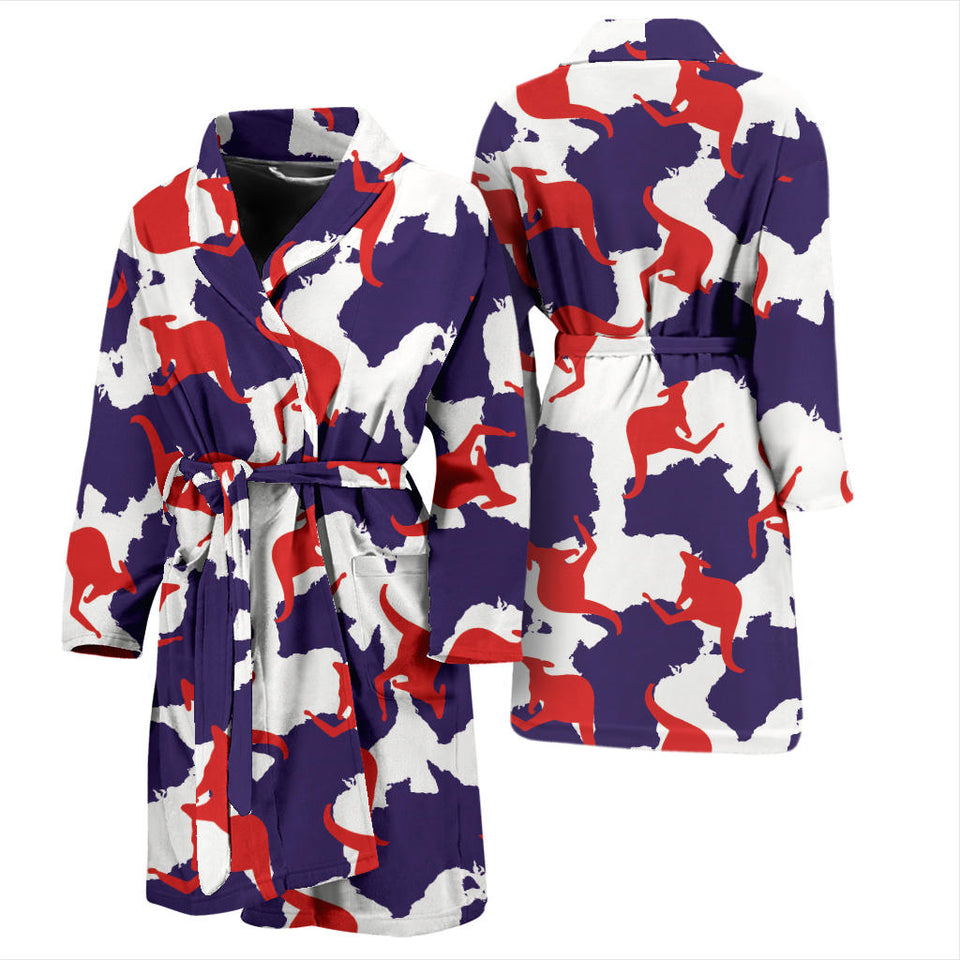 Kangaroo Australian Pattern Men'S Bathrobe