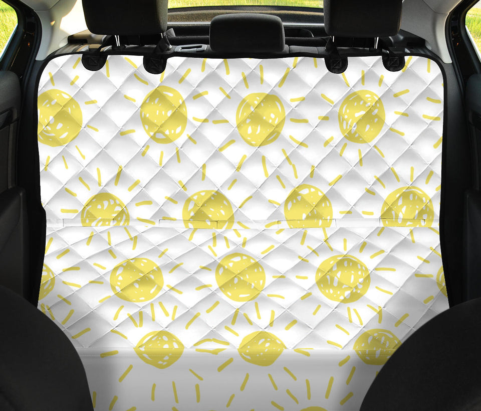 Hand Drawn Sun Pattern Dog Car Seat Covers