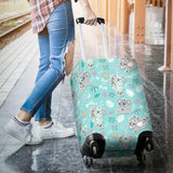 Cute Koalas Blue Background Pattern Luggage Covers