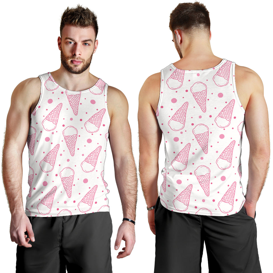 Hand drawn ice cream pattern Men Tank Top