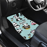 Cute Baby Panda Pattern Front And Back Car Mats